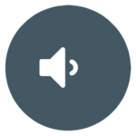 A picture of the Listen Icon. A white speaker is in the middle of a circle.